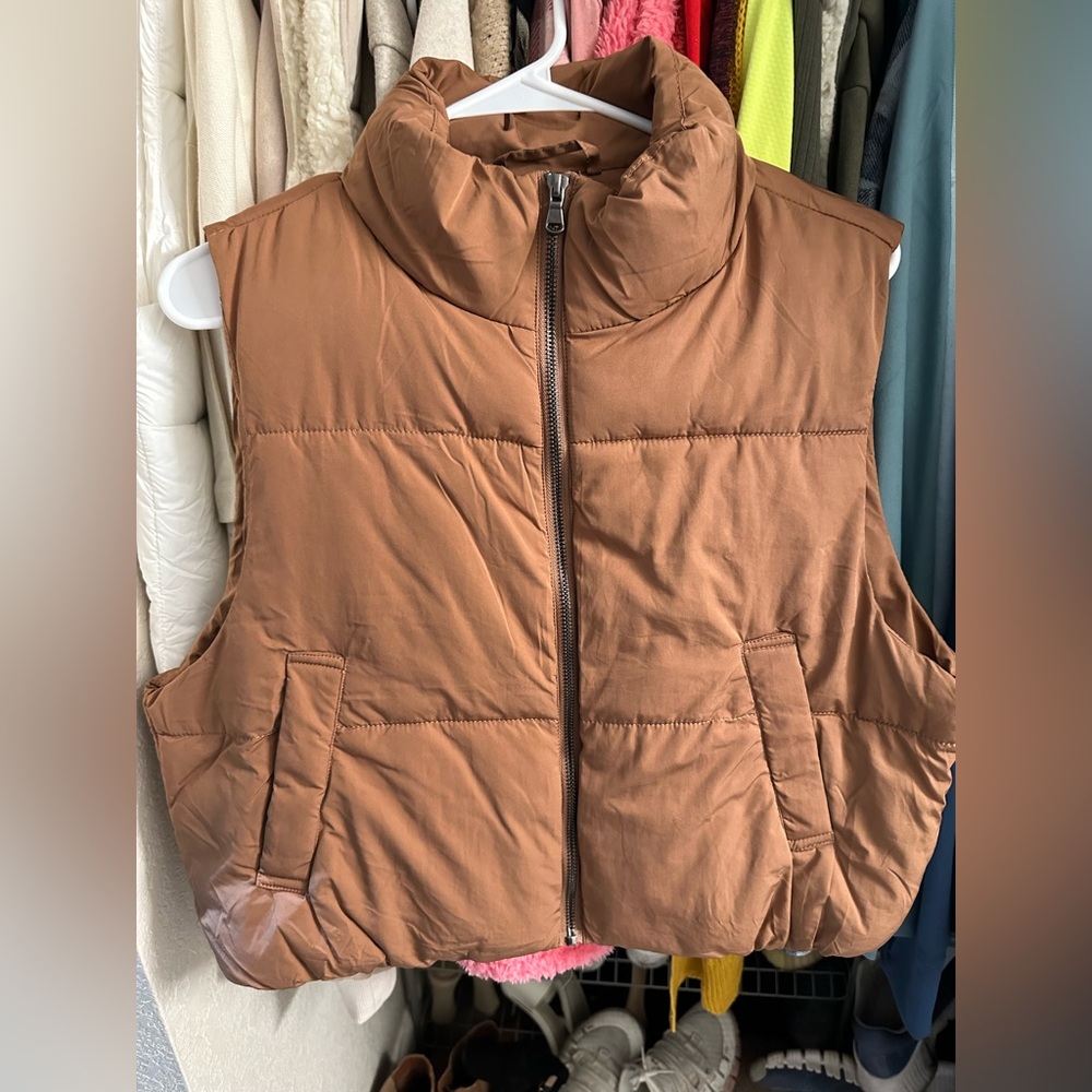 Brown Puffer Vest